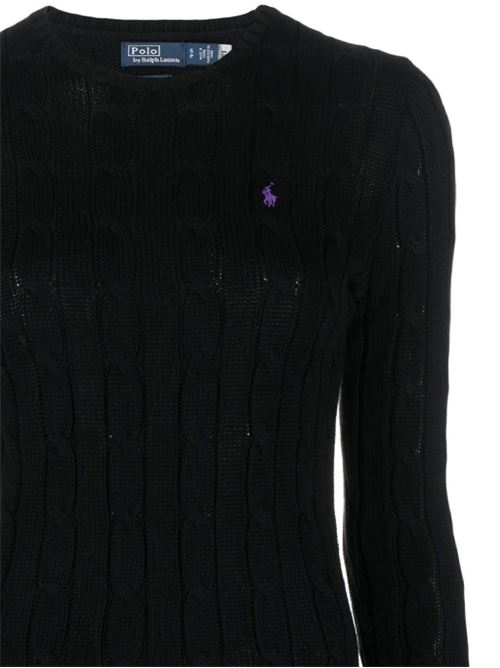 black cotton cable knit Polo Ralph Lauren | 211891640011